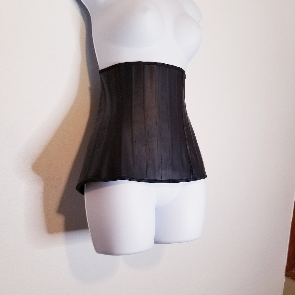 Shaperx latex black shapewear corset